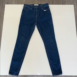 PacSun Super High Rise Jegging Blue Denim Womens Sz 27W Stretch Pockets
